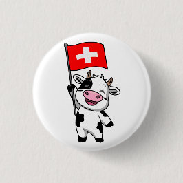 Schweizer Kuh Männer Basic T-Shirt Button