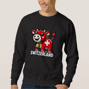 Schweizer Kuhflagge Schweiz Hübsche Schweizer Alpe Sweatshirt
