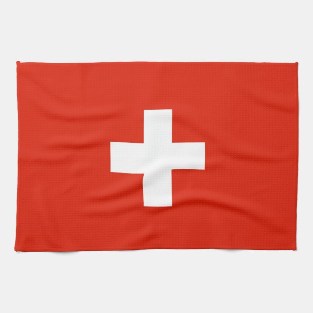 Schweizer Landesflaggetuch der Schweiz Küchentuch (Horizontal)