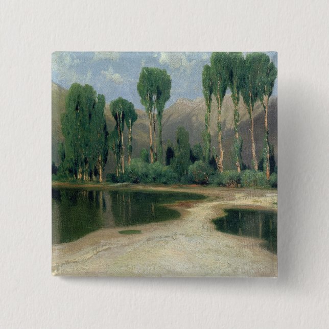 Schweizer Landschaft Button (Vorderseite)