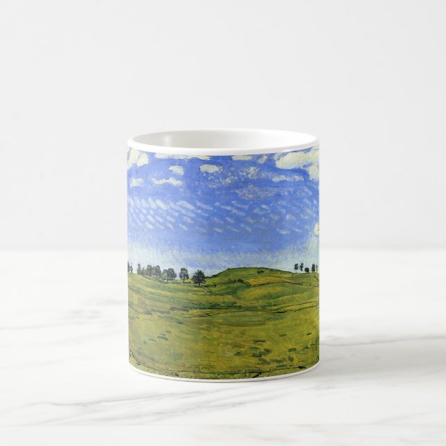 Schweizer Landschaft mit Hügeln (von Ferdinand Hod Kaffeetasse (Mittel)
