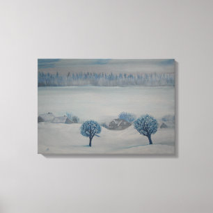 Schweizer Landschaft Opus 2 Winterkanvas Print Leinwanddruck