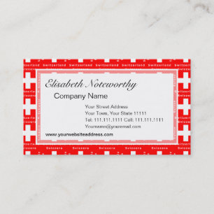 Schweizer Liebe-Schweizrot und -WEISS der Visitenkarte