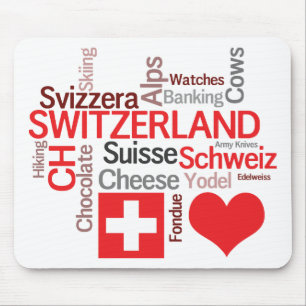Schweizer Lieblingssachen - i-Liebe die Schweiz Mousepad