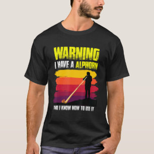 Schweizer Musiker mit Alphormusikinstrument Schwei T-Shirt