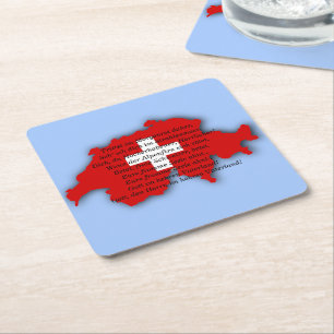Schweizer Nationalfeiertag, Schweiz, Schweizer Psa Rechteckiger Pappuntersetzer