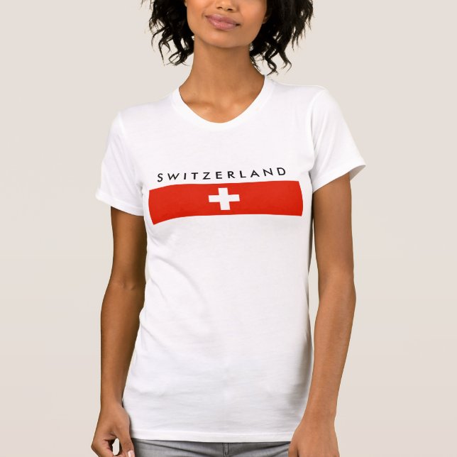 Schweizer Nationssymbol die Schweiz-Landesflagge T-Shirt (Vorderseite)