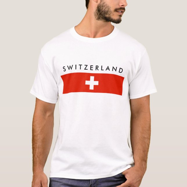 Schweizer Nationssymbol die Schweiz-Landesflagge T-Shirt (Vorderseite)