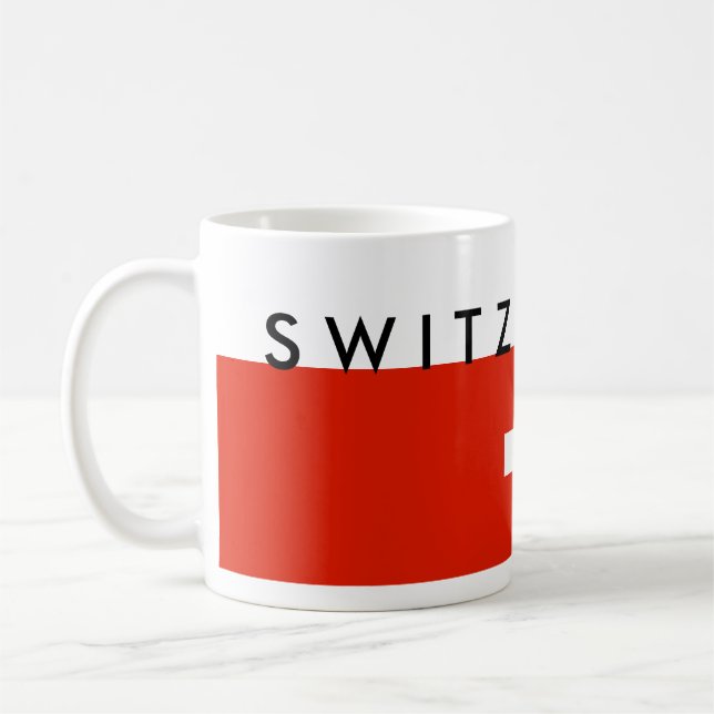 Schweizer Nationssymbol die Schweiz-Landesflagge Tasse (Links)