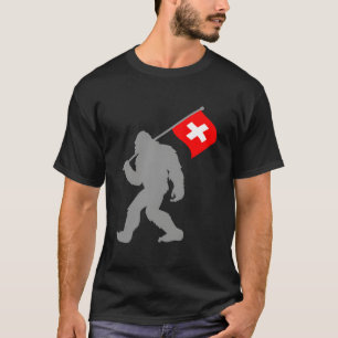 Schweizer oder Schweizer Flagge auf der Schweizer T-Shirt