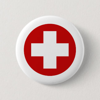 Schweizer rotes Kreuz-NotErholung Roundell Button
