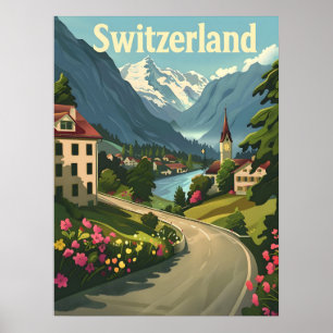 Schweizer Ruhe: Seeufer Ristorante La Lanchetta Poster