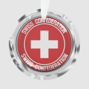 Schweizer RundEmblem Ornament