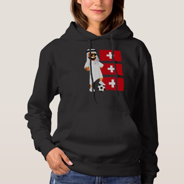 Schweizer Scheich Flag Fußball Schweiz Hoodie (Vorderseite)