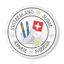 Schweizer Stereotype White Kühlschrank Magnet