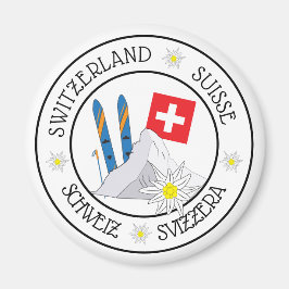 Schweizer Stereotype White Kühlschrank Magnet