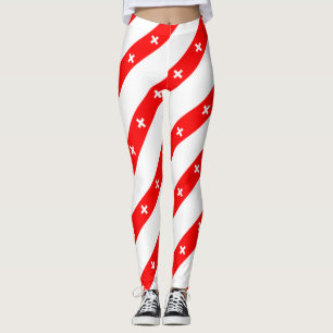 Schweizer stripes Flagge Leggings