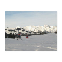 Schweizer Szene mit touristischen Hubschraubern