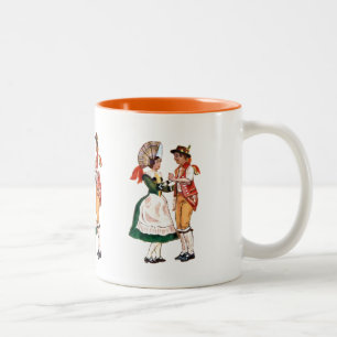 Schweizer Tänzer Zweifarbige Tasse