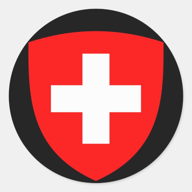 Schweizer Wappen-Aufkleber Runder Aufkleber (Vorderseite)