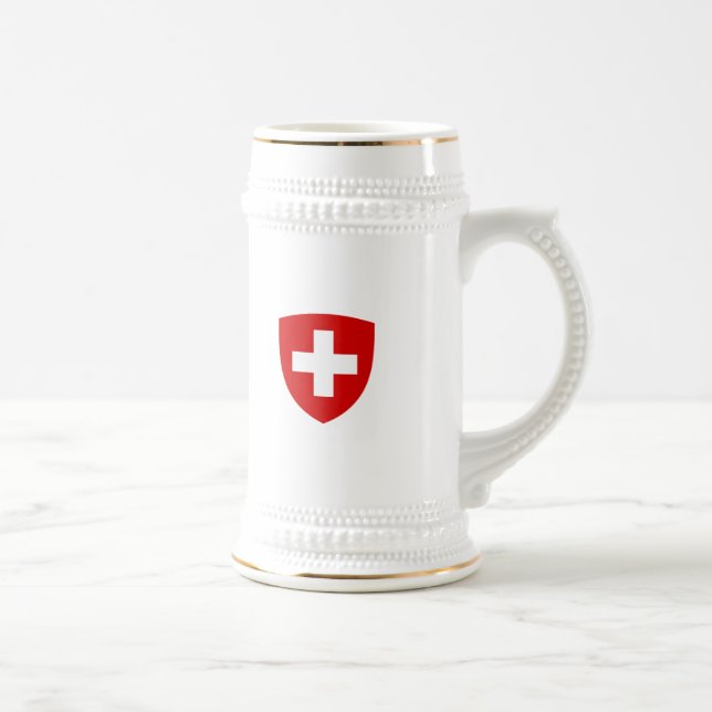 Schweizer Wappen - die Schweiz-Andenken Bierglas (Rechts)