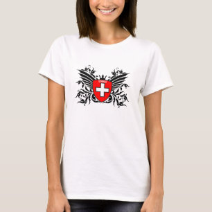 Schweizer Wappen mit Flügel T-Shirt