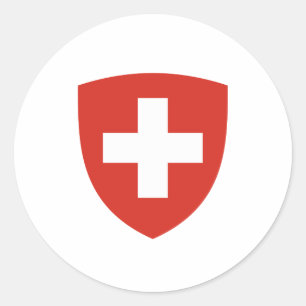 Schweizer Wappen Runder Aufkleber