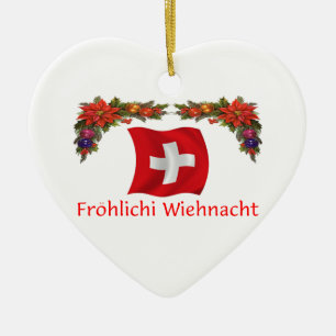 Schweizer Weihnachten Keramikornament