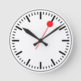 Schweizerische Eisenbahnuhr Runde Wanduhr