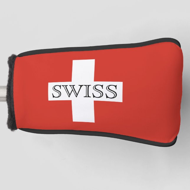 Schweizerische Flagge Golfkopfsock Golf Headcover (Vorderseite)