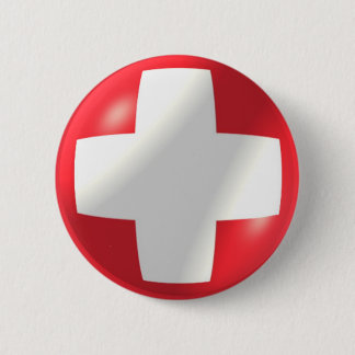 Schweizerische Flagge mit Schaltfläche für die Bla Button