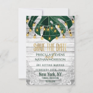 Schweizerische Käsesehne Streichellichter Lace Gol Save The Date