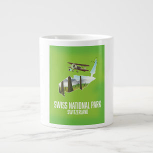 Schweizerischer Nationalpark, Schweiz Karte Jumbo-Tasse