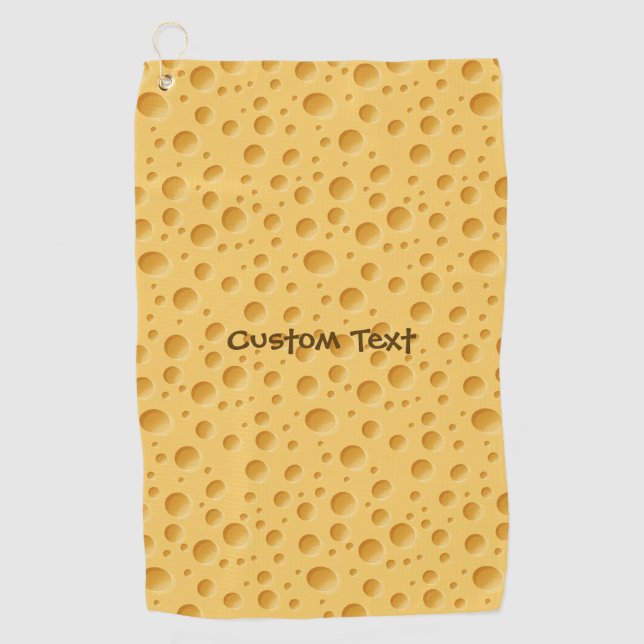 Schweizerisches Käsemuster Golfhandtuch (Vorderseite)