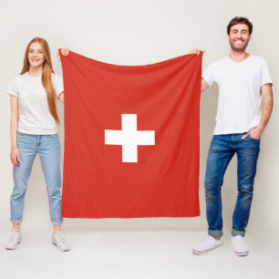 Schweizflagge Fleecedecke
