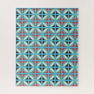 Schwer farbenfroh blau-rosa Korallengradient Puzzle