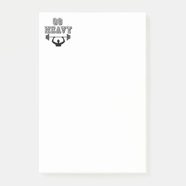 Schwer trainieren post-it klebezettel (Vorderseite)
