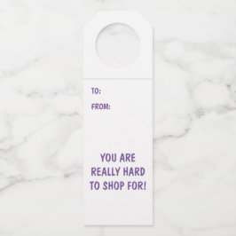 Schwer zu bestellen für Flaschenhangmarken Flaschenanhänger