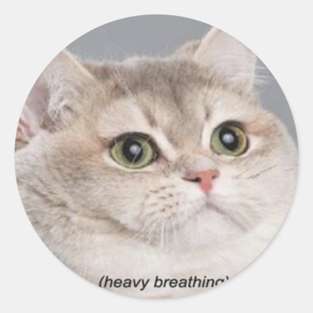 *Schweratmung* Runder Aufkleber (Vorderseite)