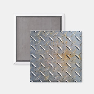 Schwere Diamantplatten-Stahl-Grafik Magnet