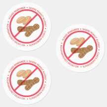 Schwere Erdnussallergie-Erinnerung Kids-Labels