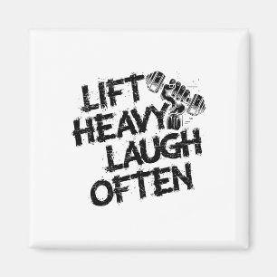 Schwere Gewichte stemmen, oft lachen, Gewichtheber Magnet