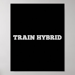 Schwere Gewichte stemmen, weit laufen Hybrid-Sport Poster