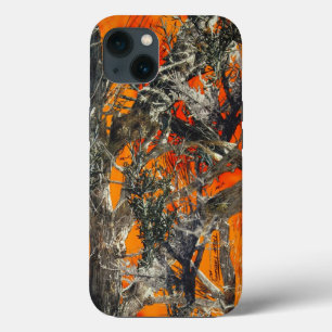 Schwere Orange Camo iPhone 13 Hülle