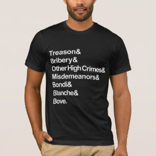 Schwere Verbrechen & Vergehen - Impeach Bondi Blan T-Shirt