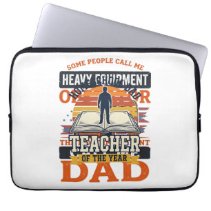 Schwerer-Ausrüstung-Operator-Vater Vintage-Shirt-D Laptopschutzhülle