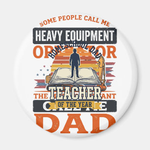 Schwerer-Ausrüstung-Operator-Vater Vintage-Shirt-D Magnet