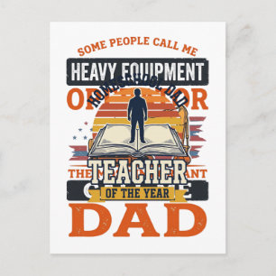 Schwerer-Ausrüstung-Operator-Vater Vintage-Shirt-D Postkarte