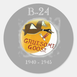 SCHWERER BOMBER des BEFREIER-B-24 verschieden. Runder Aufkleber