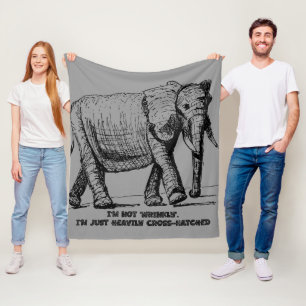 Schwerer Kreuzschraffur-Elefant Fleecedecke